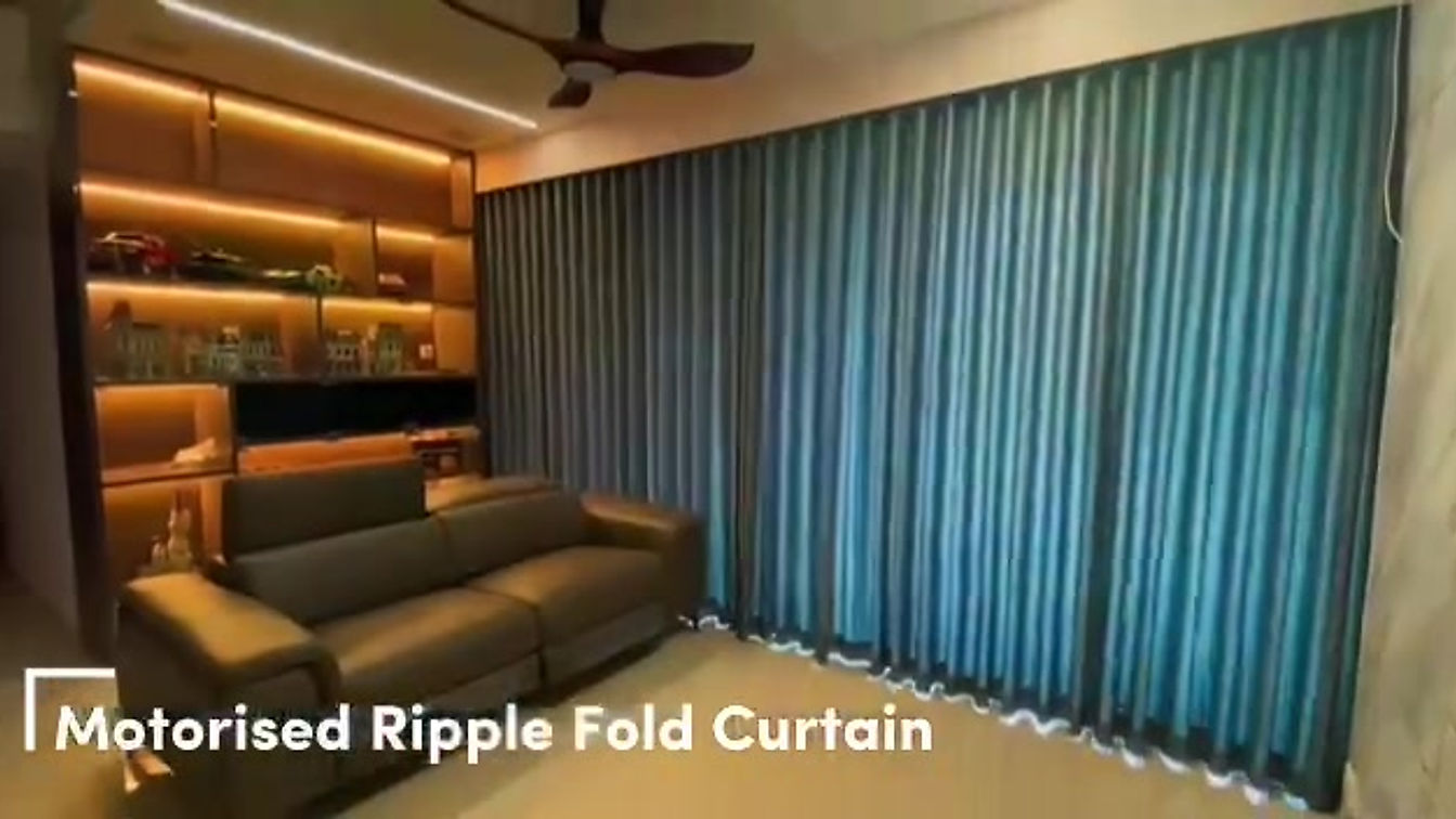 Motorised Ripple Fold Curtains